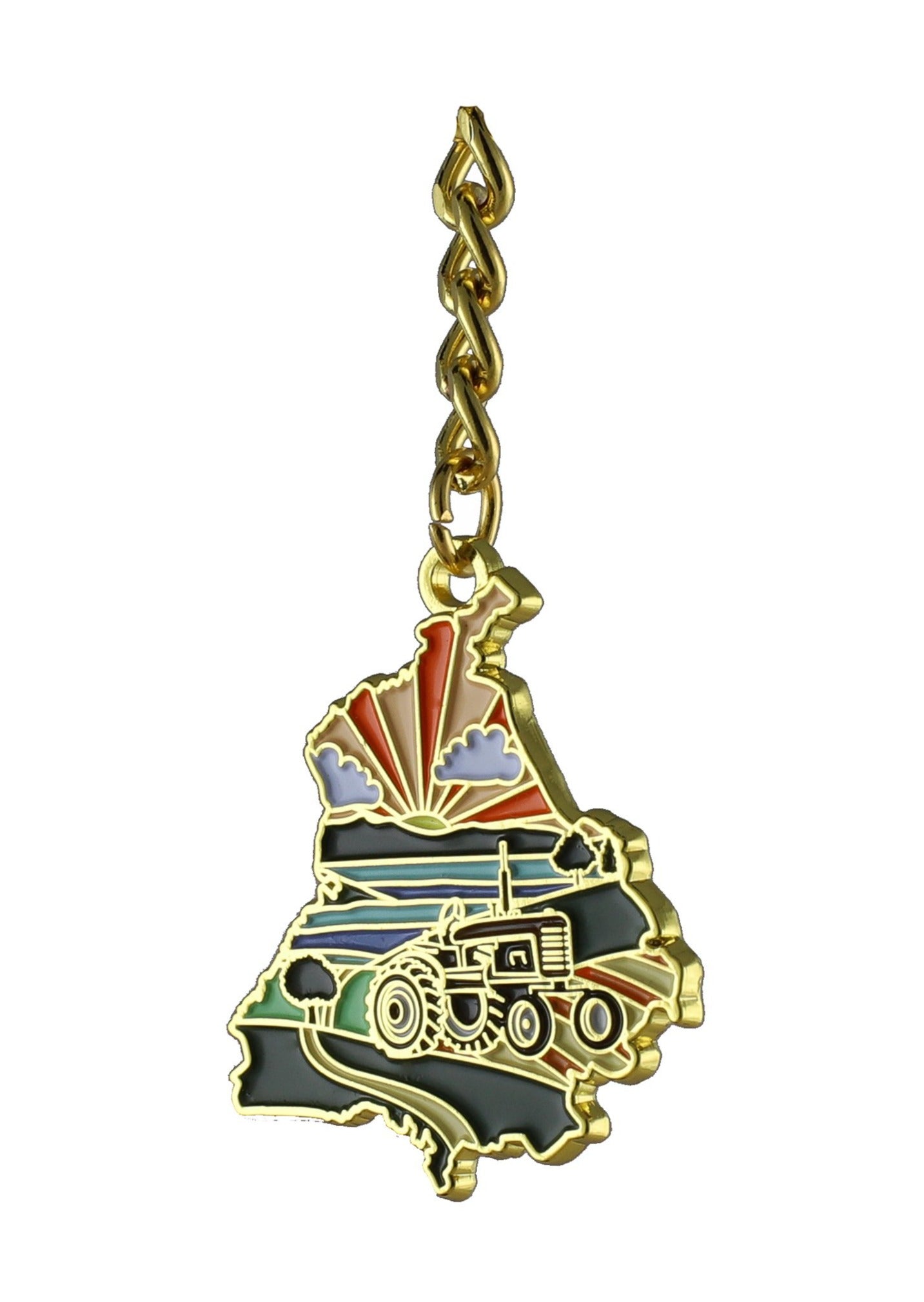 A colorful Punjab map key ring