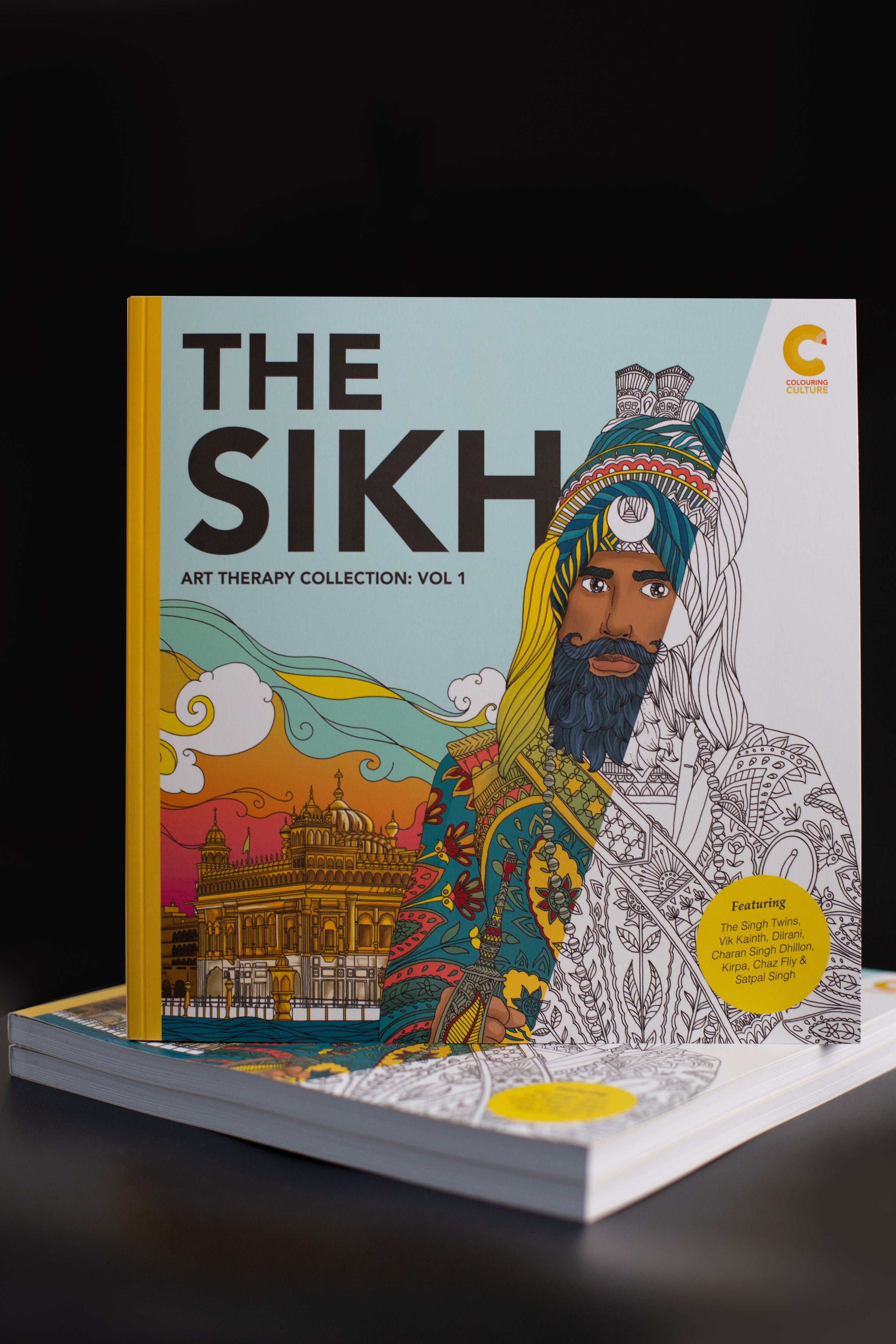 A colorful Sikh art coloring book